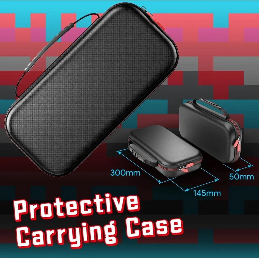 Fosmon‎ Nintendo Switch 2 Case Travel Carrying Protective Hard Shell Black